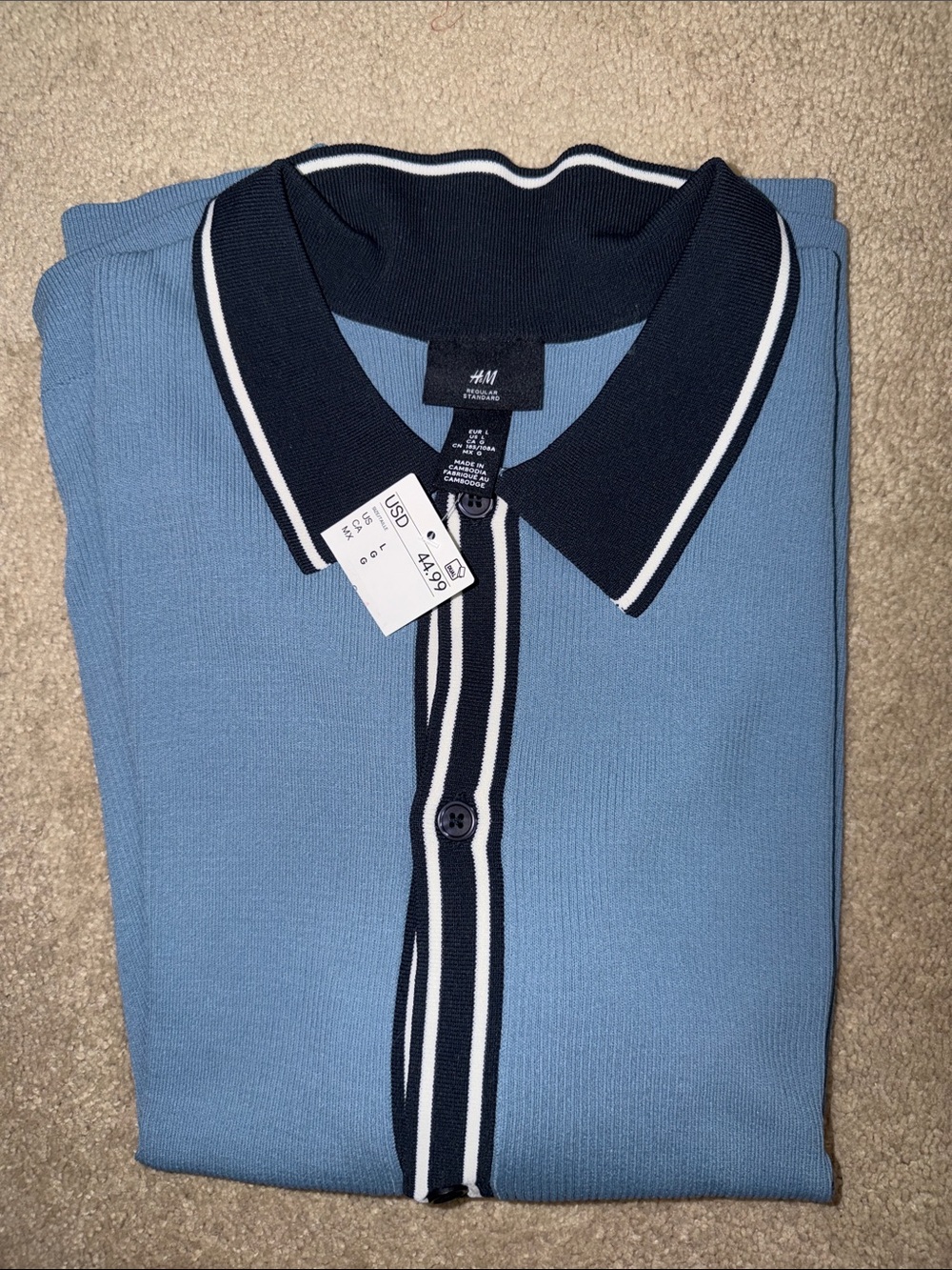 H&M Men’s Rib Knit Shirt - Picture 10 of 11